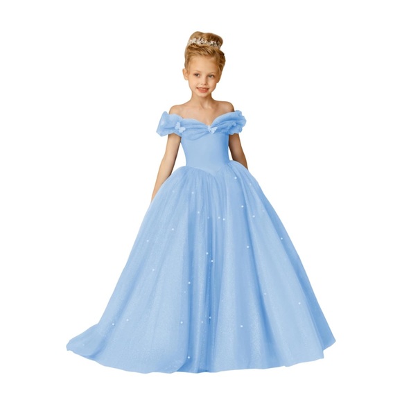 Elegant Blue Princess Dress - Picture 1 of 5